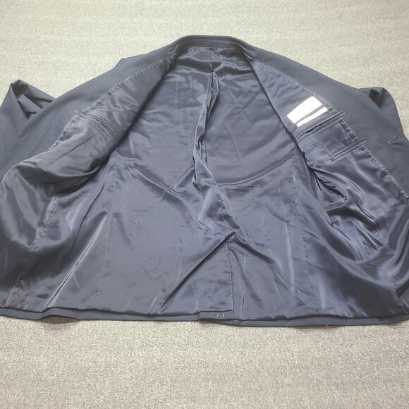 Calvin Klein Blazer Mens Large Navy Infinite Slim Fit 2 Button Sport Coat Jacket - Picture 4 of 8